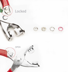 Boutons-pression plaqués lavables de 9,5 mm avec anneaux à griffes, kit d'installation à 5 griffes avec pince - Product Image 4