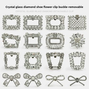 Accessoires de chaussures en métal ornés de strass et de cristaux, motifs floraux, clips de talon, boucles de mariée, pour <span class=keywords><strong>l</strong></span>'approvisionnement transfrontalier - Product Image 2