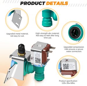 W10238100 Valve d'entrée d'eau pour <span class=keywords><strong>réfrigérateur</strong></span>, compatible avec le <span class=keywords><strong>réfrigérateur</strong></span> Whirlpool <span class=keywords><strong>Kitchen</strong></span>-<span class=keywords><strong>Aid</strong></span> Ken-more WPW10238100 W10498992 - Product Image 6