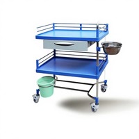 Vente directe usine Chariot de traitement ABS double ou triple couche, modèle épaissi B-27, pour personnel médical, utilisation à vie, 720x460x900mm
