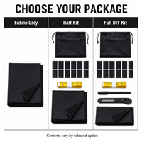Kit de rideaux occultants portables en tissu Oxford 420D, découpés sur mesure pour fenêtre, avec sac de rangement et attaches auto-agrippantes