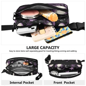 Riñonera Deportiva Impermeable de Nailon con Cremallera y Logotipo Personalizado, Correa Ajustable para Hombro, Bolso Cruzado - Product Image 4
