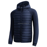 AQTQ isolé course chaud doudoune hiver randonnée manteau léger sport coupe-vent hybride matelassé veste avec capuche