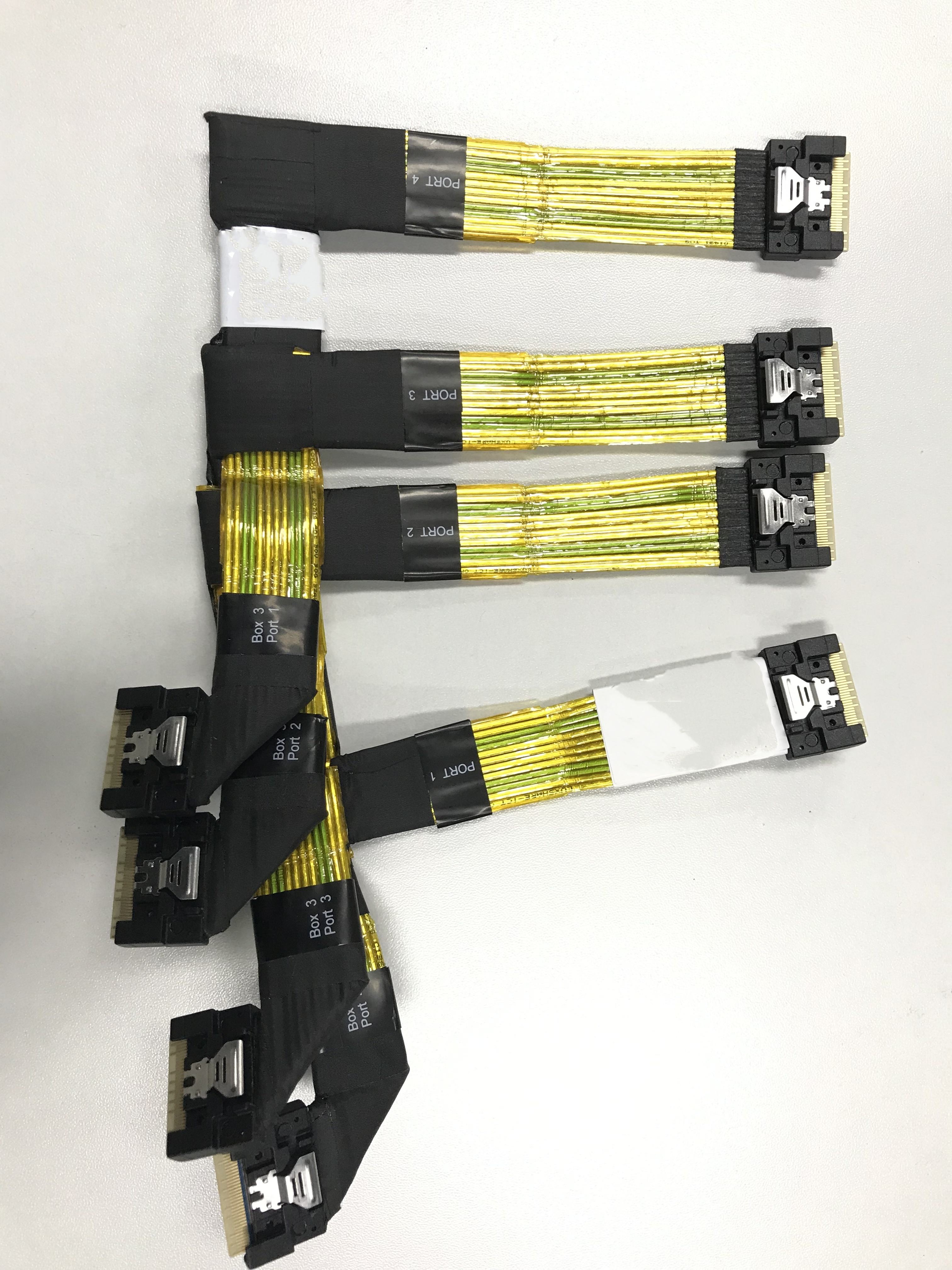 HONPNK 0.4M Two Packs SlimSAS SFF-8654 8i to SlimSAS SFF-8654 8i Cable