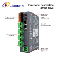 Moteur pas à pas DC Nema17 2 phases Lichuan DC24V~50V2A EtherCAT 0.45/0.52/0.74N.m avec driver, kit de pilotes de moteur pas à pas DC en boucle ouverte