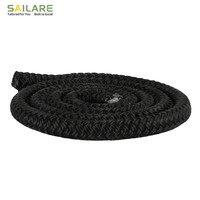 Cordage en polyester UHMWPE haute résistance pour usage maritime et lignes de contrôle de voilier, durable, à faible élasticité et corde de bateau à 24 brins tressés