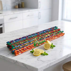 Balai à manche en bois léger et durable de 120 cm, avec poils en nylon festonnés et pelle à poussière souple, pour usage extérieur, de la marque Vietnam Company - Product Image 3