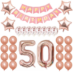Globos de <span class=keywords><strong>feliz</strong></span> <span class=keywords><strong>cumpleaños</strong></span> estilo oro rosa 18th 21th 30th 40th 50th Age decoraciones para fiesta de <span class=keywords><strong>cumpleaños</strong></span> - Product Image 6