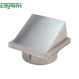 Eayvent HVAC Cache <span class=keywords><strong>de</strong></span> ventilation mural en acier inoxydable avec volet anti-retour, étanche à la pluie, <span class=keywords><strong>pour</strong></span> séchoir extérieur avec grille <span class=keywords><strong>de</strong></span> protection - Product Image 3