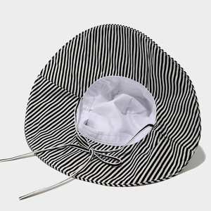 Sombrero de Pescador de Ala Ancha con Estampado de Serigrafía Personalizado, Estilo a Rayas, para Viajes al Aire Libre, Protección Solar para Mujer, Moda de Verano - Product Image 5