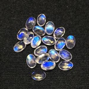 Wholesale Vivaaz Gems AAA Quality 4x5mm Natural Rainbow <b>Moonstone</b> Multi Fire Loose Oval Faceted Gemstone IGI Certified Heat - Product Image 3