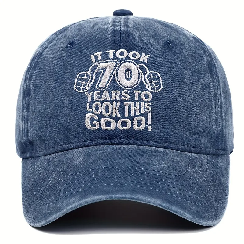JX 빈티지 70 번째 생일 선물 야구 모자 웃긴 빈티지 선물 야구 모자 웃긴 자수 조절 가능한 면 모자
