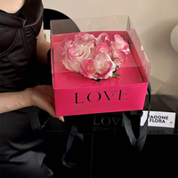 Caja de Embalaje de Flores Ecológica con Impresión Personalizada, Caja de Regalo para Floristería, para Arreglos Florales Frescos y Secos
