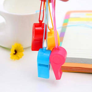 Silbatos de plástico de colores para niños, silbatos de árbitro, silbatos de animación, equipo deportivo de plástico, venta al por mayor de fábrica - Product Image 1