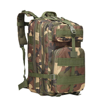 QXMOVING - Mochila Táctica de Aventura para Hombre, Sistema Molle, Oxford Impermeable, 3 Días, 40L, Camuflaje 3P, Duradera, con Compartimento Interior para Ordenador