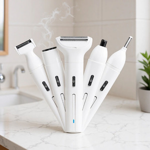 Tondeuse 5-en-1 pour <span class=keywords><strong>femme</strong></span> : rasoir bikini, visage, <span class=keywords><strong>nez</strong></span>, sourcils, utilisation humide et sèche, recharge USB, kit de toilettage corporel pour <span class=keywords><strong>femme</strong></span> - Product Image 4