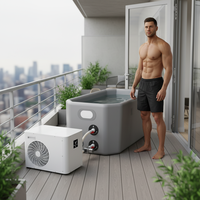 Bain glacé 1HP Pro Wifi avec filtre à ozone Bain à glace plongeant froid 0-40 ℃ Baignoire plongeante froide gonflable avec refroidisseur pour adultes