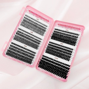 Kit de Pestañas Postizas de Pelo Sintético, Paquete Grande de Segmentos Mixtos 50D 60D 80D para Volumen Natural 3D - Product Image 5
