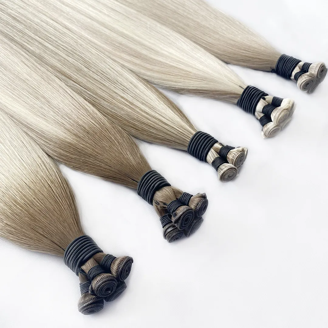 Geniale Inslag Top Kwaliteit Russisch Rauw Haar Dikke Uiteinden Dubbel Getekend Maagdelijke Cuticula Remy Hair Extension