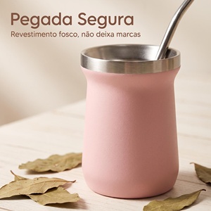 Mug isotherme à double paroi en acier inoxydable pour Yerba Mate argentin, personnalisé pour l'Amérique du Sud - Product Image 6