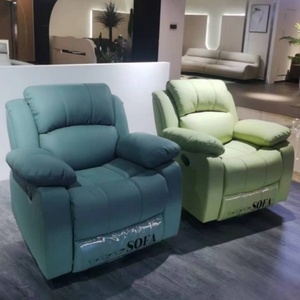Fauteuil de cinéma électrique inclinable et à bascule en cuir véritable avec fonctions de manucure et de pose de cils, mobilier de salon pour la maison - Product Image 4