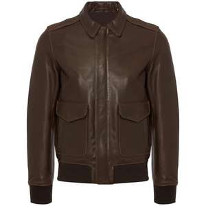 Blouson d'hiver en cuir homme - Product Image 1