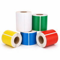 Papier autocollant coloré en rouleau, papier autocollant imprimé, papier autocollant brillant, papier autocollant en feuilles, imprimante thermique 5 couleurs, vente chaude