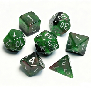 שרף סיטונאי מותאם אישית שרף קובייה פוליהדורורית עיר התחתית <span class=keywords><strong>Rpg</strong></span> פלאש שקוף סט דו-צבעים - Product Image 3