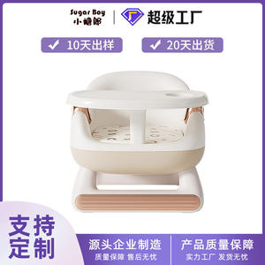 Silla alta para bebé personalizada, de plástico, multifuncional, de 1 a 2 años, silla de aprendizaje con bandeja y ruedas para comer - Product Image 5