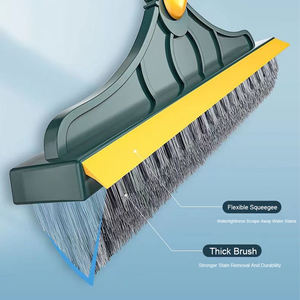 Cepillo de baño con mango largo ajustable, cerdas inclinadas y limpiador de vidrio, adecuado para inodoros, duchas y hoteles. - Product Image 2