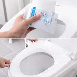 Housse de siège de toilette en pulpe de tissu non tissé jetable Voyage Hôtel Biodégradable Sanitaire Sûr Propre, utilisation dans les toilettes publiques