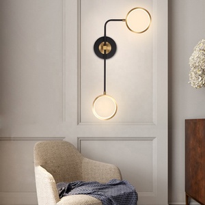 SKD Sunsir LED Aplique de pared Lámparas Metal Acrílico y latón Iluminación de pared Apliques de pared modernos - Product Image 6