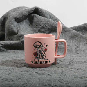 Tasse en céramique personnalisée peinte à la main, design créatif et tendance, compatible lave-vaisselle et micro-ondes, pour bureau, eau, lait, café - Product Image 2