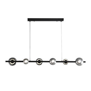 Lámpara Colgante de Techo LED de Estilo Italiano Moderno para Bar o Restaurante, de Alta Calidad, con Tira Larga de Vidrio y Altura Ajustable - Product Image 3