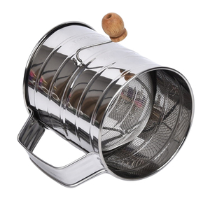 Wholesale Hand Crank Stainless Steel Baking Sifter 3 Cup <b>Flour</b> for Powdered Sugar with Strainer - Product Image 3