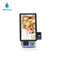 Terminal de point de vente tactile capacitif de 21,5 pouces avec imprimante, lecteur de code QR, SDK, reconnaissance faciale, commande tactile, paiement, kiosque