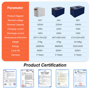 แบตเตอรี่ลิเธียมประสิทธิภาพสูง 24V 100Ah รองรับ CAN/RS485 OEM/ODM สำหรับลิฟท์ รถยกแบบกรรไกร AWP - Product Image 2