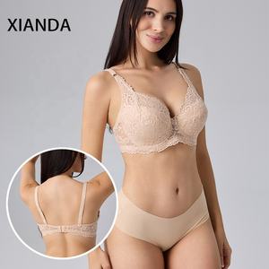 XIANDA OEM ODM Soutien-gorge sans rembourrage personnalisé pour femmes, soutien-gorge push-up à armatures, dentelle, bralette, grande taille, couverture complète, non doublé, soutien-gorge de tous les jours - Product Image 2