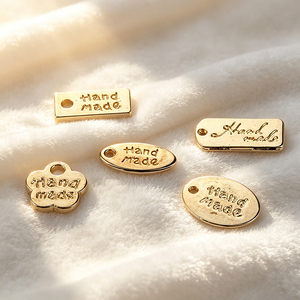 Custom Manufacture Metal Logo Tags Private Brand Sew-on <b>Labels</b> Accept Custom Design Metal <b>Name</b> Badges for Garment & Luggage - Product Image 1