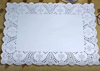 100 pièces de napperons en papier rectangulaires de 30*40 cm pour la décoration de table et les accessoires de pâtisserie