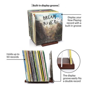 Estantes de Almacenamiento de DVD y CD Modernos y Personalizados para Sala de Estar, Organizador con Capacidad para 50 Discos de Vinilo, Ajustable - Product Image 5