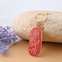 Mois de naissance fleurs porte-clés oeillets violettes marguerite Pvd plaqué or mois de naissance fleur émail breloques pour grand-mère maman fille