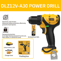 Perceuse électrique portable sans fil DEGLASERS 12V de qualité industrielle avec moteur sans balais, batterie Li-ion rechargeable, durable, OEM