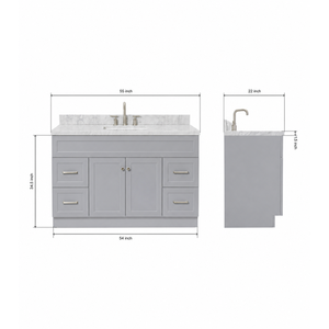 Meuble-lavabo autoportant série Celia 54 pouces en 6 coloris, vente en gros, usine du Vietnam - Product Image 1