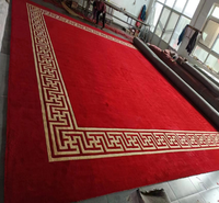 Tapis en laine floral néo-zélandais moderne fait à la main doux confortable ignifuge résistant aux taches pour les salles de banquet d'hôtel 5 étoiles