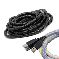 Protector de Cables en Espiral de PE Blanco y Negro de 14 mm, Precio de Fábrica