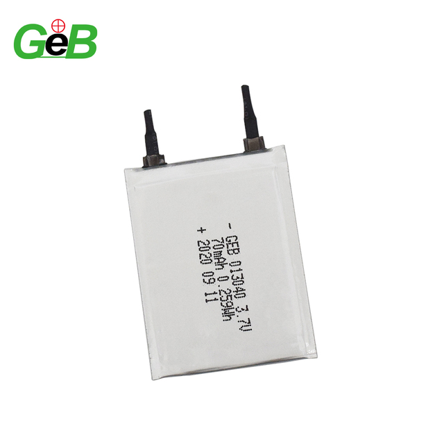 013040 3.7V 70mAh Ultra Thin Polymer Battery Rechargeable LiPo Battery for Smart Wearables  Bluetooth Headset Medical Equipment
