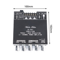 Module d'amplificateur de puissance numérique Bluetooth 2.1 canaux haute puissance ZK-TB21 Original basses basses accordées Ultra lourd Subwoofer