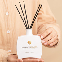 Diffuseur de parfum d'ambiance haut de gamme à bâtonnets, ornement d'huiles essentielles, longue durée, arôme doux pour intérieur, salon et chambre