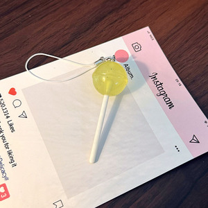 Lussuosa Catena per Cellulare Personalizzata Luminosa a Forma di Lollipop, Ciondolo per Zaino, Graziosa Decorazione Regalo per Compagni di Classe e Migliori Amici - Product Image 1